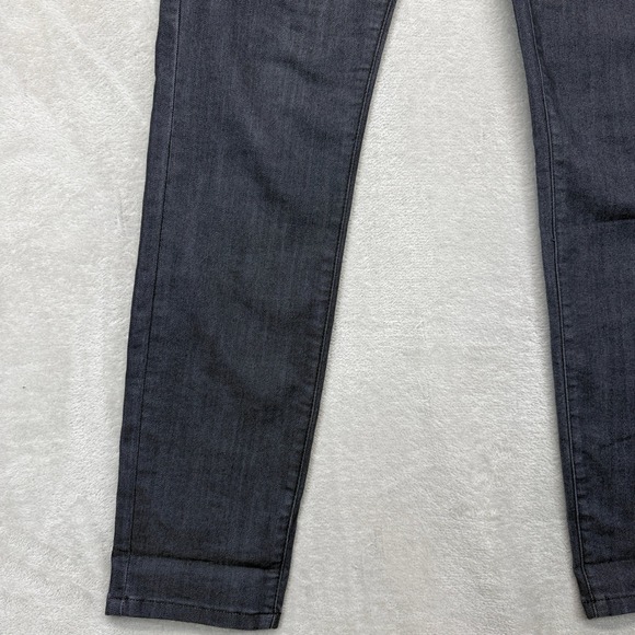 Prana Jeans Women's 2 Kayla High Rise Gray Solid Stretch Denim Slim Straight Fit - Picture 4 of 15